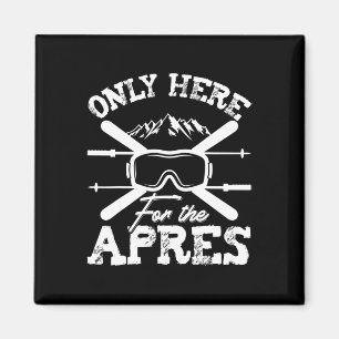 Apres Ski Funny Winter Skiing Sports Snowboarding Magnet