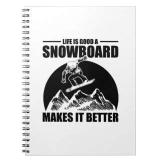 Apres-ski Gift | Snowboard Snowboarder Winter Xmas Notebook