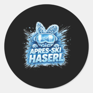 Après Ski Haserl Shirt – Skiing Winter Party Gift Classic Round Sticker
