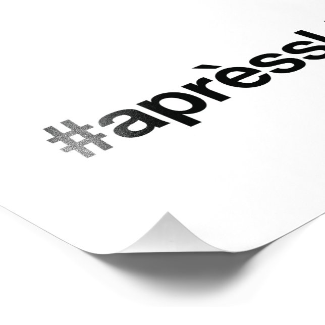 APRES SKI Hashtag Photo Print (Corner)