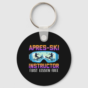 Apres-ski Instructor First Lesson Free Funny Ski I Key Ring