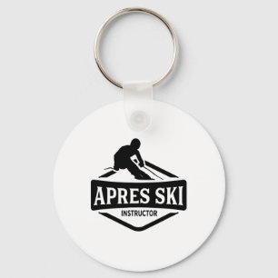 Apres Ski Instructor Party Afterski Skiing Skier  Key Ring