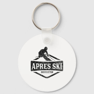 Apres Ski Instructor Party Afterski Skiing Skier Key Ring