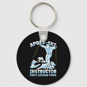 Apres Ski Instructor Skiing _1 Key Ring