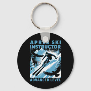 Apres Ski Instructor Skiing Snowboarding Skier Apr Key Ring