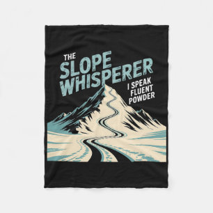 Après Ski Instructors Professional Skier Slope Ski Fleece Blanket