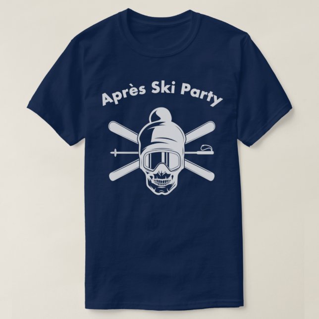Apres Ski Party Ischgl 2020 skiing skull T-Shirt (Design Front)