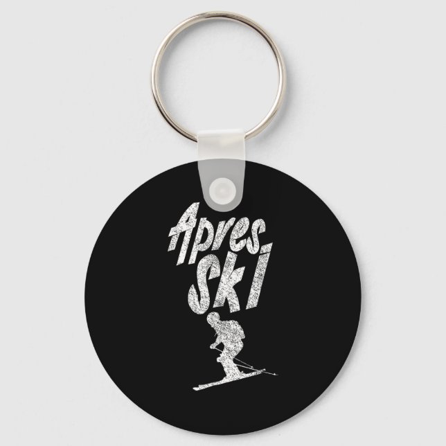 Apres Ski Party Squad Crew Skiing Beer Skier Holid Key Ring (Front)
