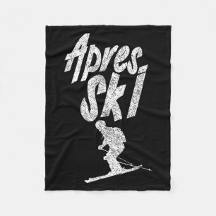 Apres ski party squad crew skiing beer skierApres Fleece Blanket