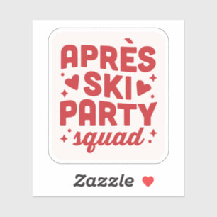Apres ski party squad holiday red aesthetic