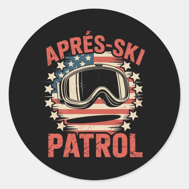 Apres Ski Patrol  Classic Round Sticker (Front)