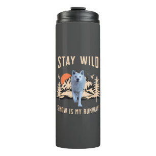 Après Ski Snow Runway Wolf Art Thermal Tumbler