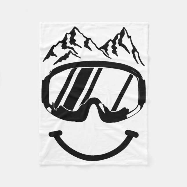 Apres Ski Snowboard Snowmobile Funny Skiing Snowmo Fleece Blanket (Front)