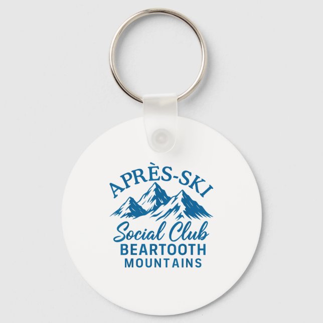 Après ski social club beartooth mountains  key ring (Front)