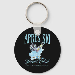 Apres Ski Social Club Drinking Party Womens Winter Key Ring