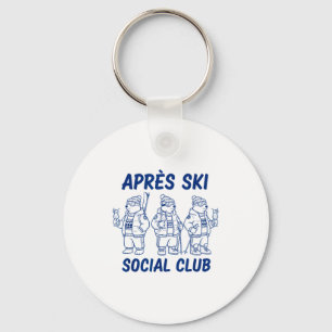 Après ski social club funny skiing ski polar bears key ring