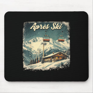 Apres ski social club skiing lover skier winter mouse pad