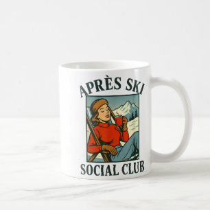 Après ski social club winter retro women vacation  coffee mug