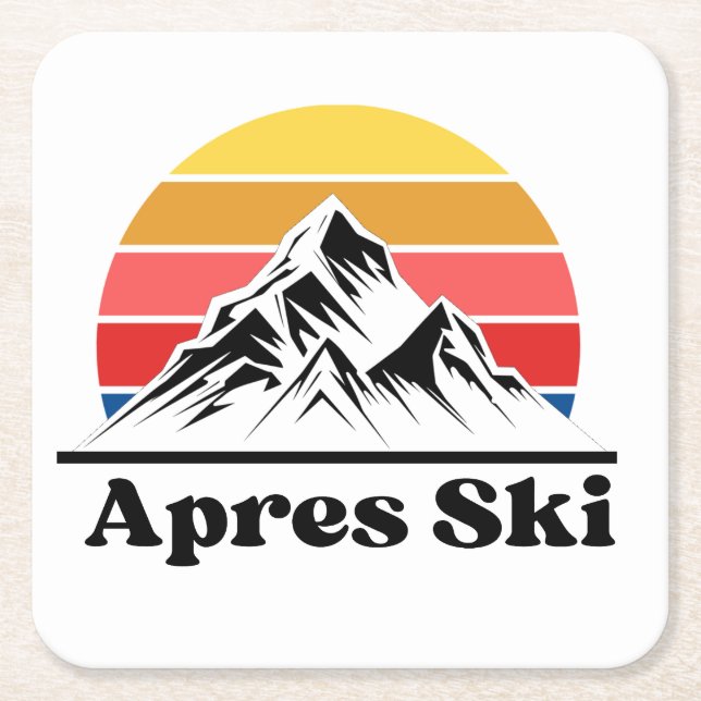 APRES SKI SQUARE PAPER COASTER (Front)