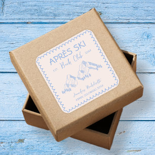 Apres Ski Winter Bach Club Bachelorette  Square Sticker