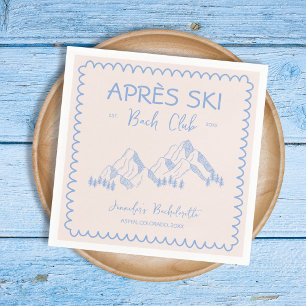 Apres Ski Winter Bachelorette Bach Club Napkin