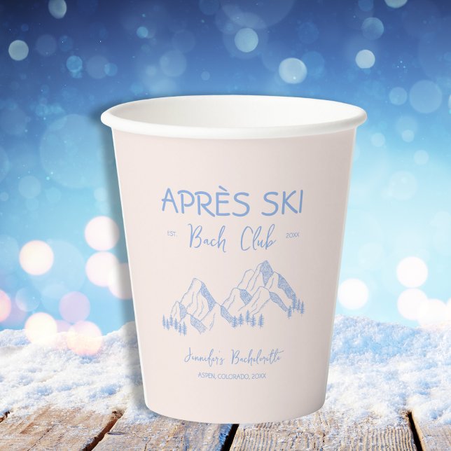 Apres Ski Winter Bachelorette Bach Club Paper Cups (Apres Ski Winter Bachelorette Bach Club Paper Cups)