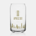 Apres Ski Winter Bachelorette Custom Can Glass<br><div class="desc">Perfect for Apres Ski Bachelorette parties. With a bold gold design and modern font these are perfect for your winter party. Customise with your bridesmaids names.</div>