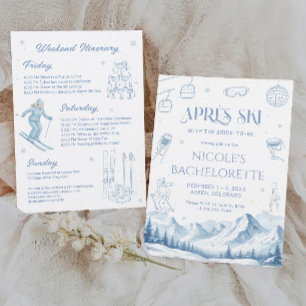 Apres Ski Winter Bachelorette Party  Invitation