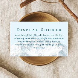 Apres Ski Winter Mountain Display Bridal Shower Enclosure Card