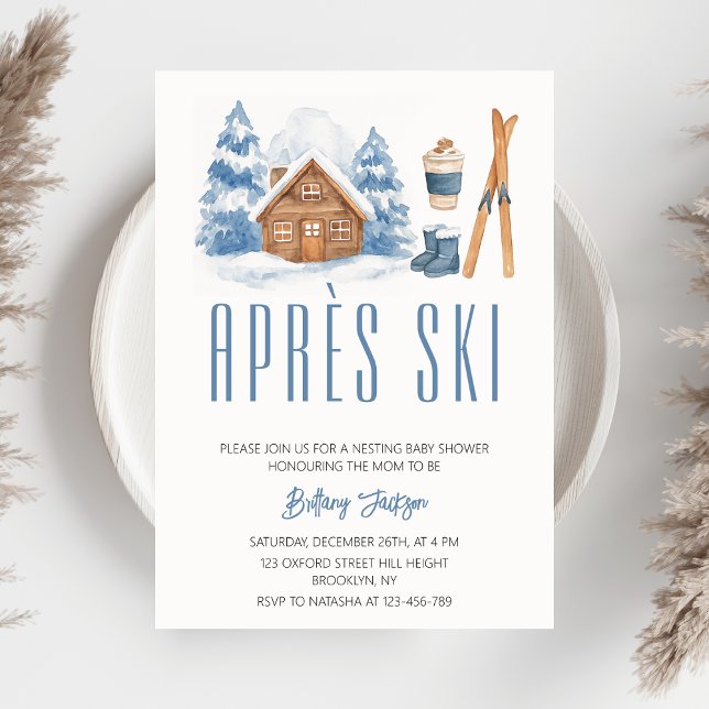 Apres Ski Winter Nesting Baby Shower  Invitation (Creator Uploaded)
