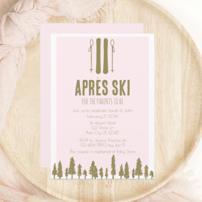 Apres Ski Winter Theme Baby Shower Invitation (Creator Uploaded)