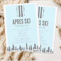 Apres Ski Winter Theme Blue Baby Shower