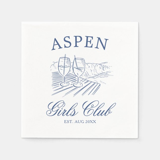 Après Ski With The Bride to Be Bach Weekend Napkin (Front)