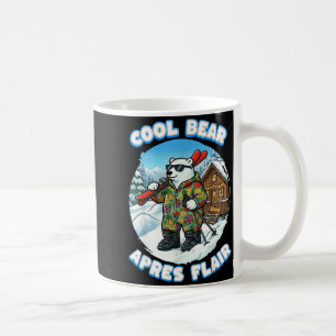 Apres skiing flair cool polar bear ski looking goo coffee mug