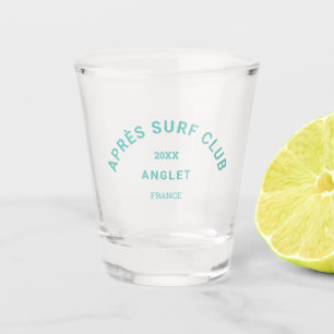 Après Surf Club Turquoise Surfers Social Crest Shot Glass