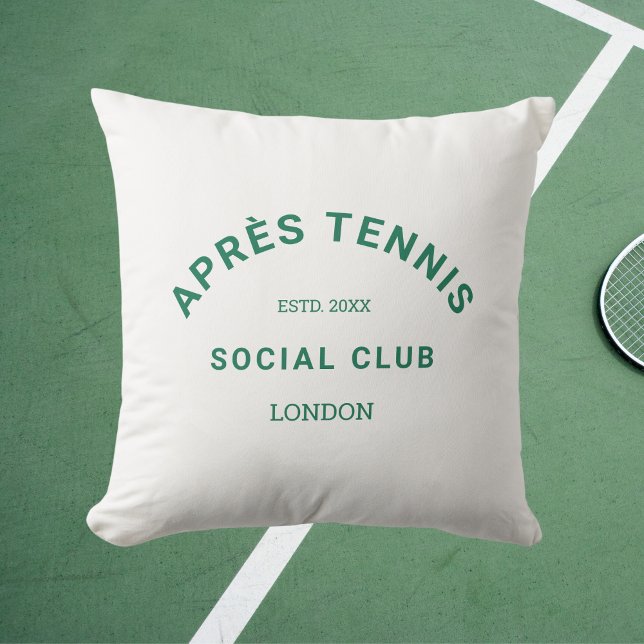 Après Tennis Social Club Custom Green Crest Cushion (Creator Uploaded)