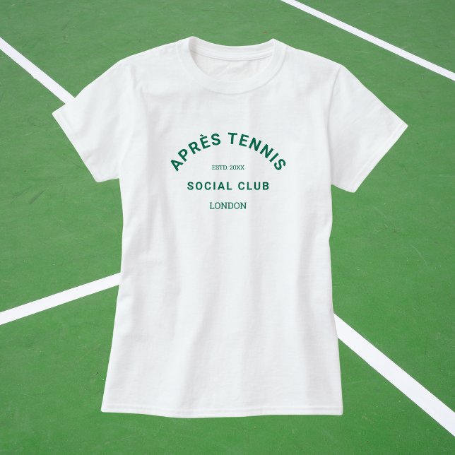 Après Tennis Social Club Custom Green Crest T-Shirt (Creator Uploaded)