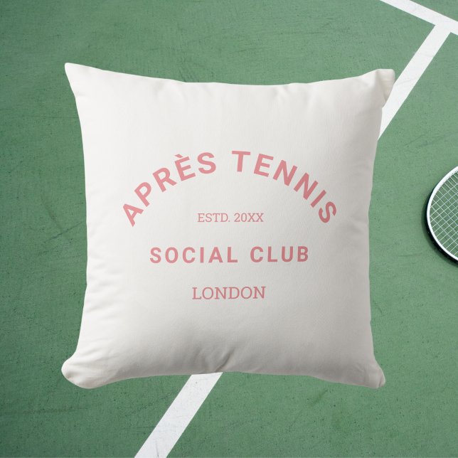 Après Tennis Social Club Custom Pink Crest Cushion (Creator Uploaded)