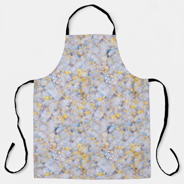 apricity glistening snowflakes apron (Front)