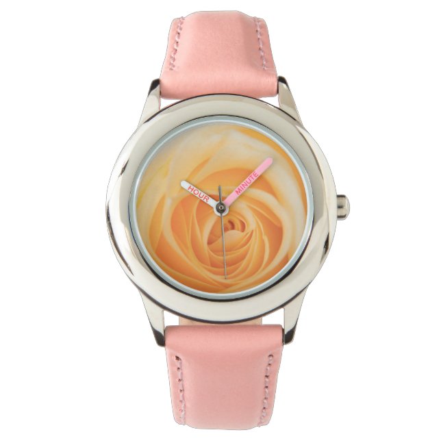 apricoot rose background watch (Front)