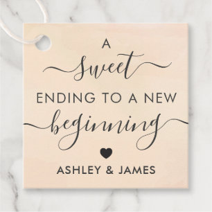 Apricot A Sweet Ending to a New Beginning Gift Tag