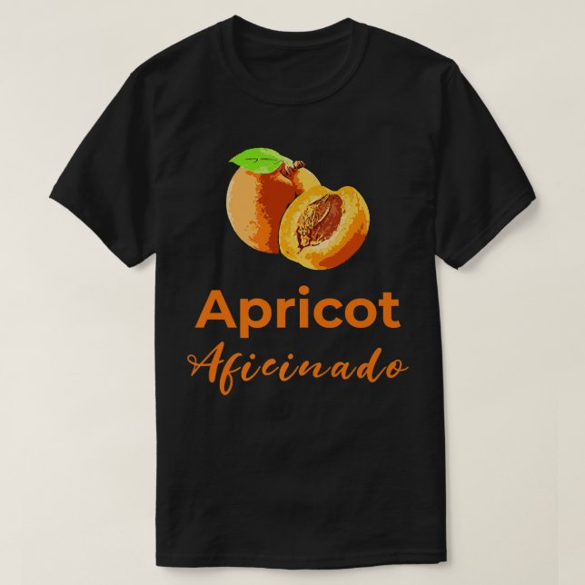 Apricot Aficionado Fruit Lovers Vegan Vegetarian P T-Shirt (Design Front)