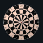 Apricot And Black Dartboard<br><div class="desc">Apricot And Black Dart Board</div>