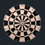 Apricot And Black Dartboard<br><div class="desc">Apricot And Black Dart Board</div>