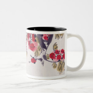 Apricot Blossoms Two-Tone Coffee Mug