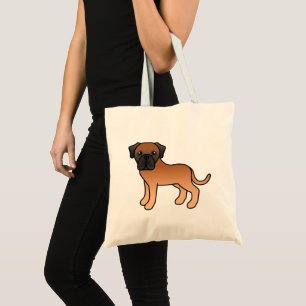 Apricot Coat English Mastiff Cartoon Dog Tote Bag