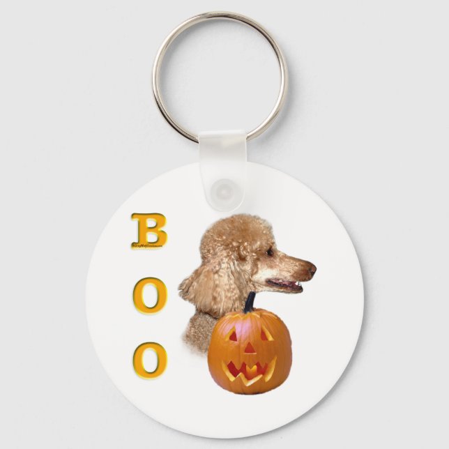 Apricot Coated Poodle Boo Key Ring (Front)