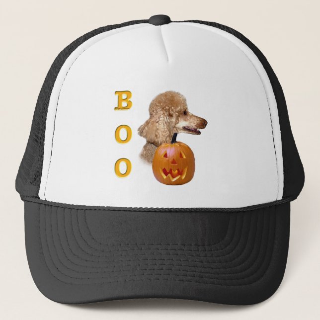 Apricot Coated Poodle Boo Trucker Hat (Front)