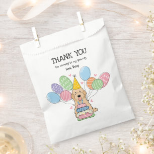 Apricot Cockapoo Cavapoo Birthday Party  Favour Bag