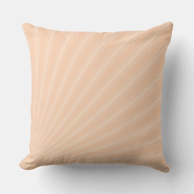 Apricot Colour Stripe Funky Pattern Cushion (Front)